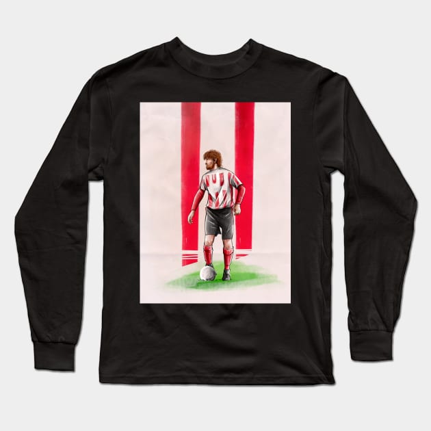 Paddy McCourt - Derry City FC League of Ireland Football Artwork Long Sleeve T-Shirt by barrymasterson